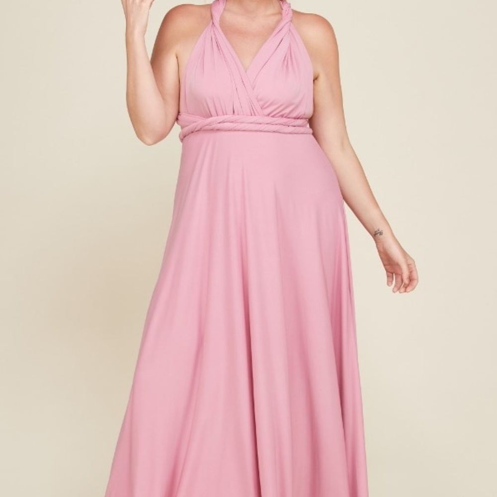 Plus Size Multi Style Mauve Maxi Dress